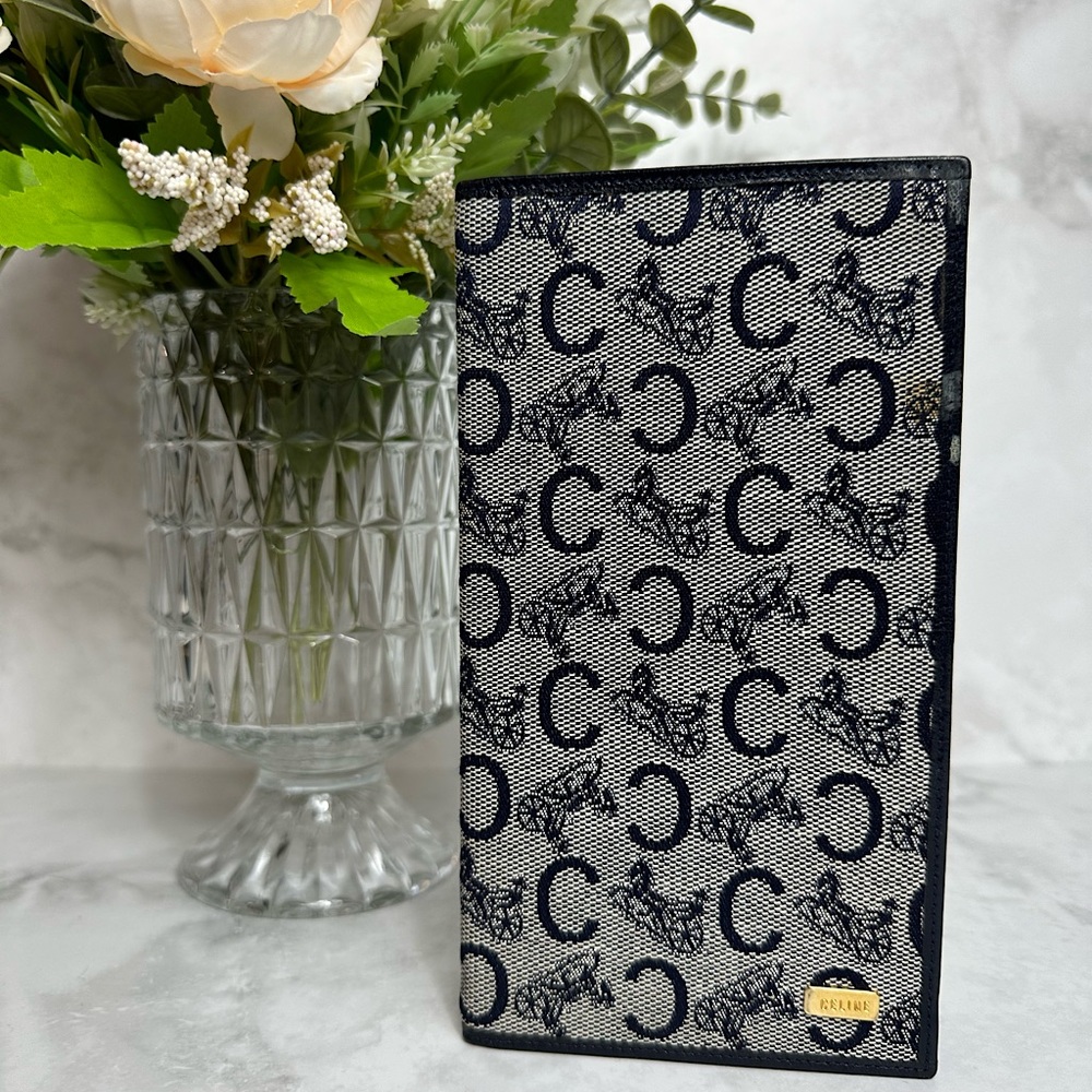 🔥 CELINE C MACADAM CARRIAGE LONG WALLET🔥 - Picture 1 of 11